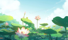 莲花漫画图片,绽放东方美学之韵